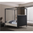 Bowery Hill Modern / Contemporary Beige Linen Textured Fabric Full Bed
