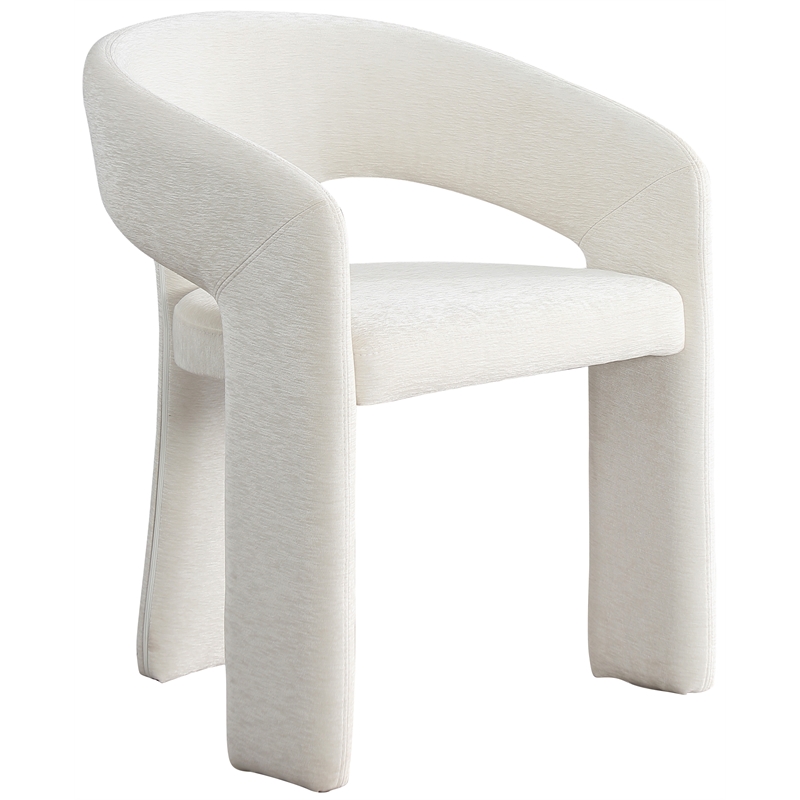 Bowery Hill Contemporary Curved Back Soft Cream Dining Chair (Set of 2)