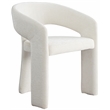 Bowery Hill Contemporary Curved Back Soft Cream Dining Chair (Set of 2)