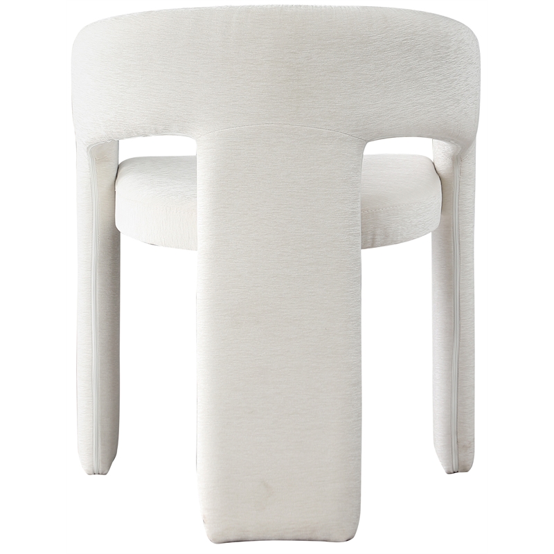 Bowery Hill Contemporary Curved Back Soft Cream Dining Chair (Set of 2)