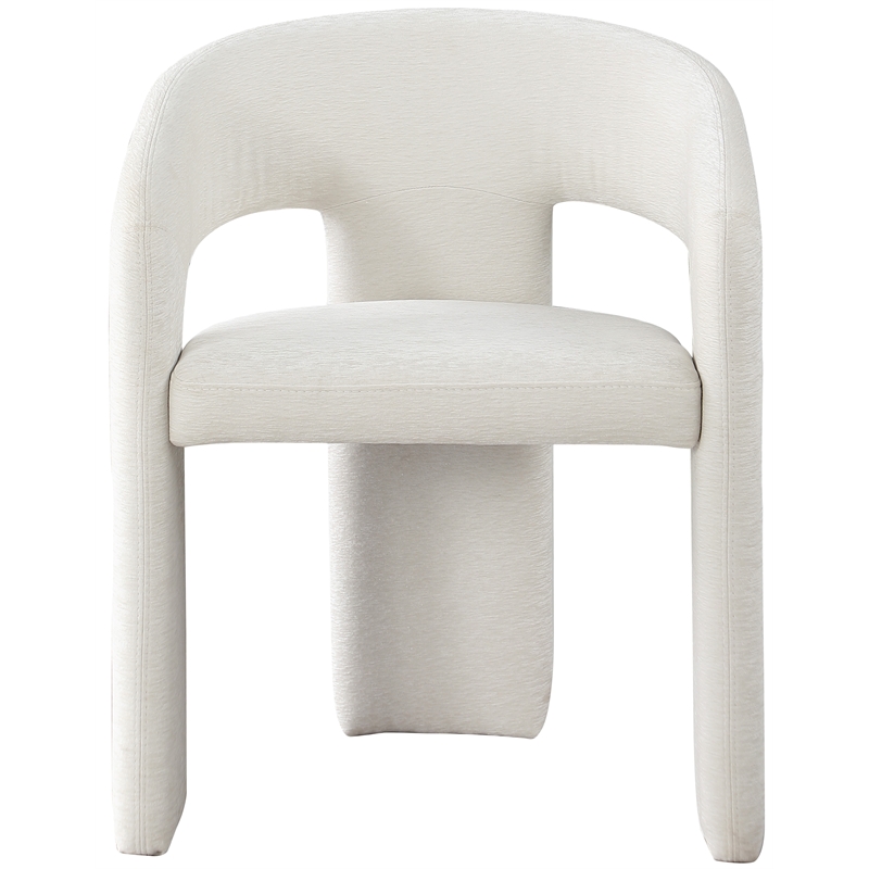 Bowery Hill Contemporary Curved Back Soft Cream Dining Chair (Set of 2)