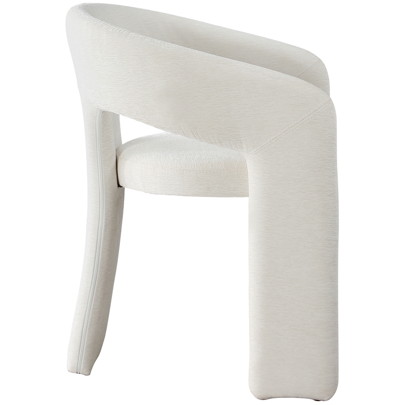 Bowery Hill Contemporary Curved Back Soft Cream Dining Chair (Set of 2)