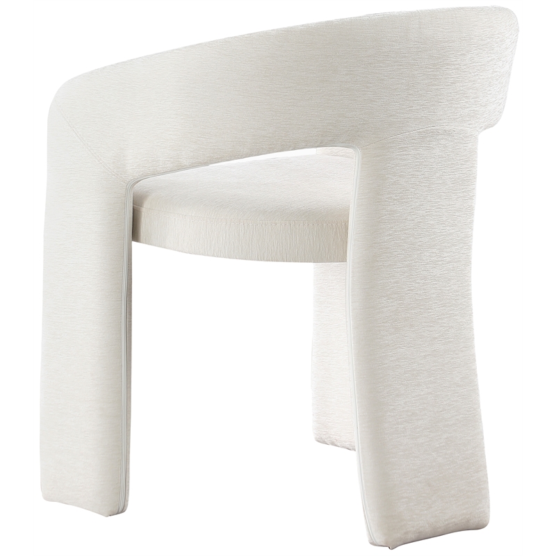 Bowery Hill Contemporary Curved Back Soft Cream Dining Chair (Set of 2)