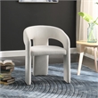 Bowery Hill Contemporary Curved Back Soft Cream Dining Chair (Set of 2)