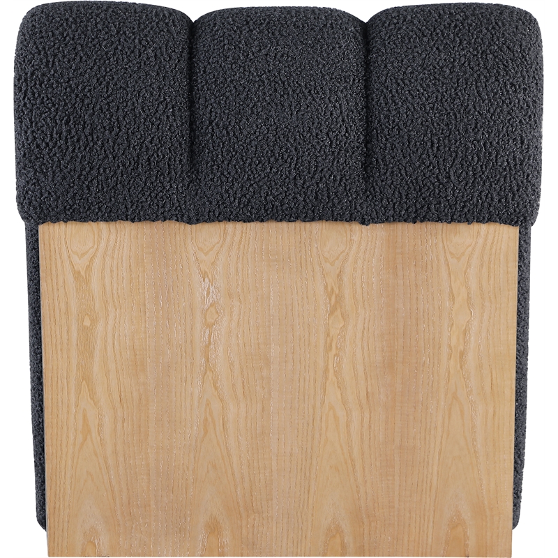 Bowery Hill Contemporary Soft Black Faux Sheepskin Accent Chair