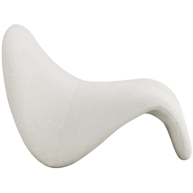 Bowery Hill Contemporary Soft Cream Faux Shearling Accent Chair