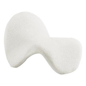 Bowery Hill Contemporary Soft Cream Faux Shearling Accent Chair