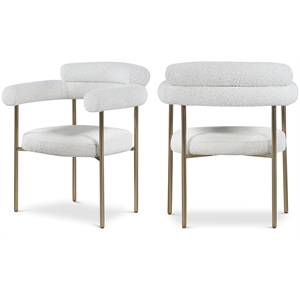 Bowery Hill Modern / Contemporary Rich Cream Dining Chair (Set of 2)