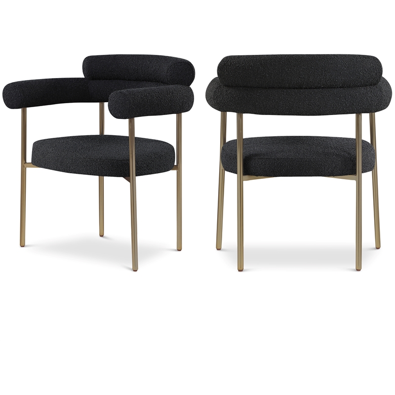 Bowery Hill Modern / Contemporary Rich Black Dining Chair (Set of 2)