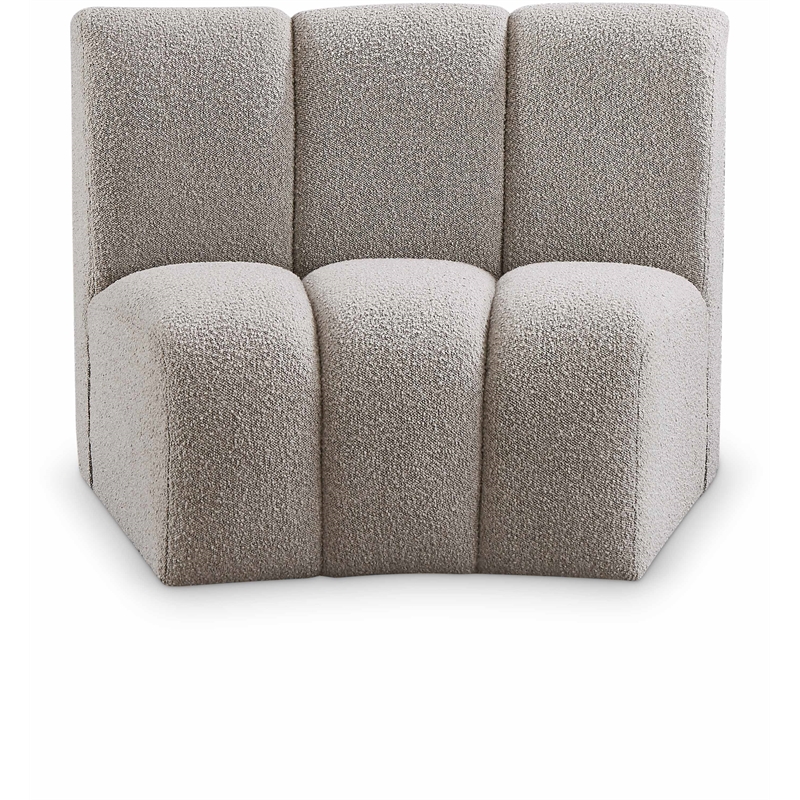Bowery Hill Contemporary Rich Brown Boucle Fabric Modular Chair