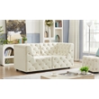 Bowery Hill Contemporary Deep Button Tufted Soft Cream Velvet Modular Sofa