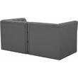 Bowery Hill Contemporary Deep Button Tufted Soft Grey Velvet Modular Sofa