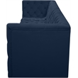 Bowery Hill Contemporary Deep Button Tufted Soft Navy Velvet Modular Sofa