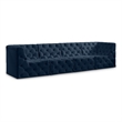 Bowery Hill Contemporary Deep Button Tufted Soft Navy Velvet Modular Sofa