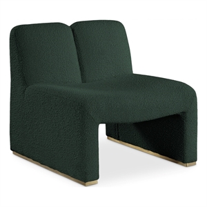 Bowery Hill Contemporary Rich Green Boucle Fabric Accent Chair