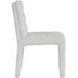 Bowery Hill Contemporary Rich Cream Boucle Fabric Dining Chair