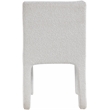 Bowery Hill Contemporary Rich Cream Boucle Fabric Dining Chair