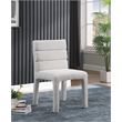 Bowery Hill Contemporary Rich Cream Boucle Fabric Dining Chair