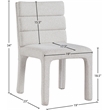 Bowery Hill Contemporary Rich Cream Boucle Fabric Dining Chair