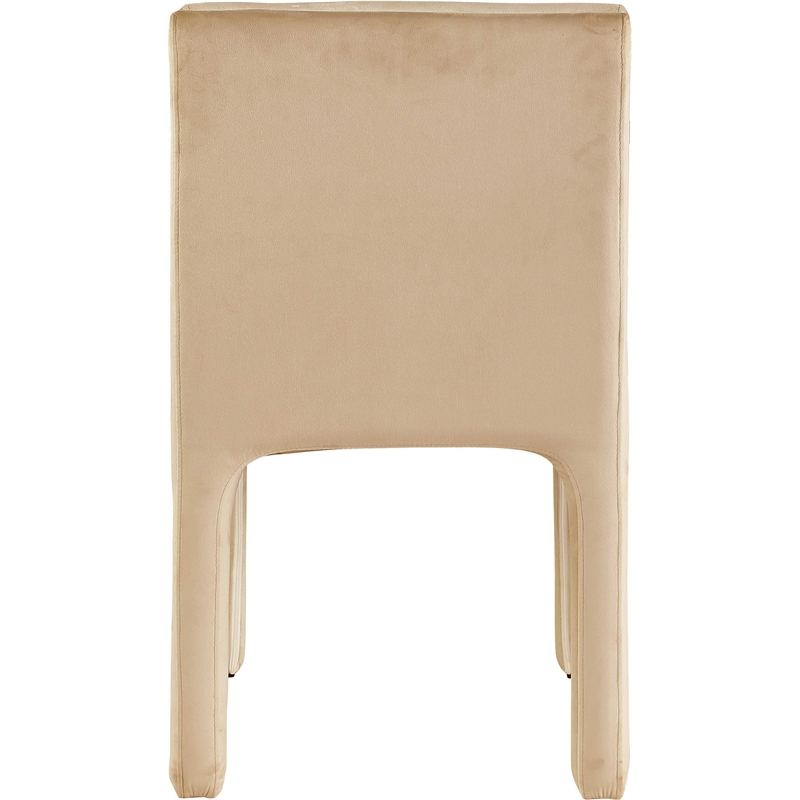 Bowery Hill Contemporary Camel Velvet Dining Chair (Set of 2)