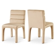 Bowery Hill Contemporary Camel Velvet Dining Chair (Set of 2)