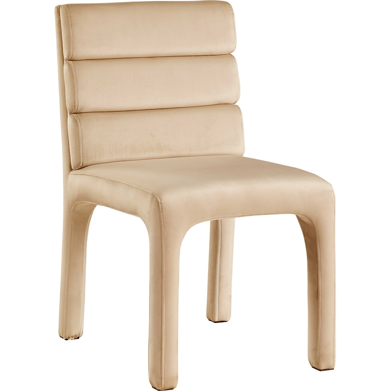 Bowery Hill Contemporary Camel Velvet Dining Chair (Set of 2)