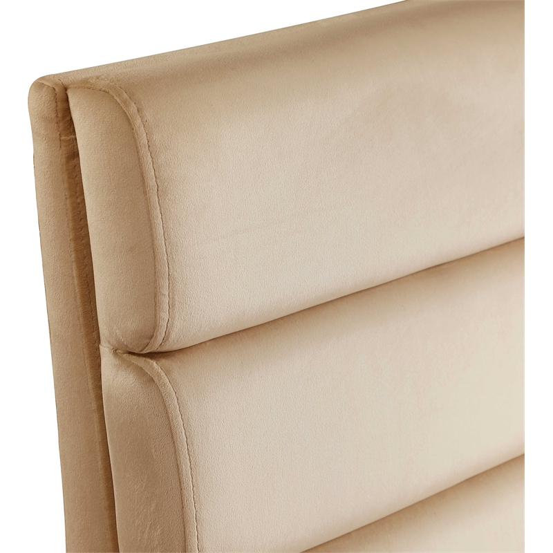 Bowery Hill Contemporary Camel Velvet Dining Chair (Set of 2)