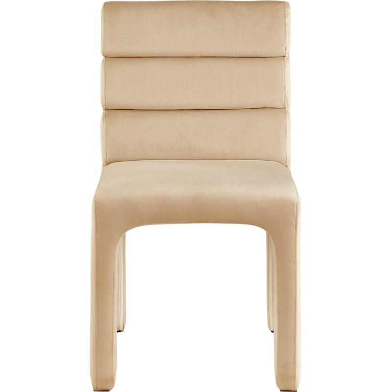 Bowery Hill Contemporary Camel Velvet Dining Chair (Set of 2)