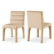 Bowery Hill Contemporary Camel Velvet Dining Chair (Set of 2)