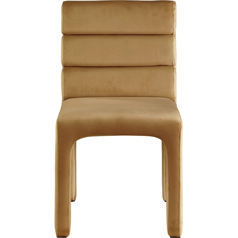 Bowery Hill Contemporary Saddle Velvet Dining Chair (Set of 2)