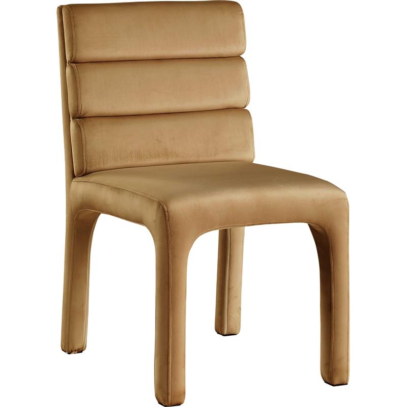 Bowery Hill Contemporary Saddle Velvet Dining Chair (Set of 2)