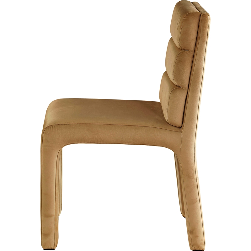 Bowery Hill Contemporary Saddle Velvet Dining Chair (Set of 2)