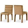 Bowery Hill Contemporary Saddle Velvet Dining Chair (Set of 2)