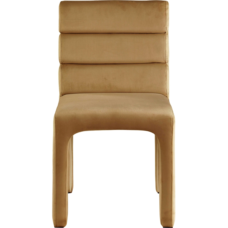 Bowery Hill Contemporary Saddle Velvet Dining Chair (Set of 2)