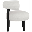 Bowery Hill Contemporary Rich Cream Boucle Fabric Accent Chair