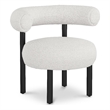 Bowery Hill Contemporary Rich Cream Boucle Fabric Accent Chair