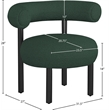 Bowery Hill Contemporary Rich Green Boucle Fabric Accent Chair