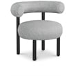 Bowery Hill Contemporary Rich Grey Boucle Fabric Accent Chair