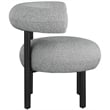 Bowery Hill Contemporary Rich Grey Boucle Fabric Accent Chair
