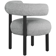Bowery Hill Contemporary Rich Grey Boucle Fabric Accent Chair