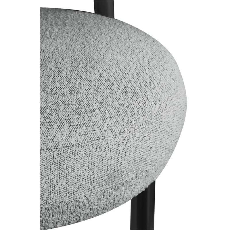 Bowery Hill Contemporary Rich Grey Boucle Fabric Accent Chair