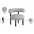 Bowery Hill Contemporary Rich Grey Boucle Fabric Accent Chair