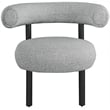 Bowery Hill Contemporary Rich Grey Boucle Fabric Accent Chair