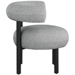 Bowery Hill Contemporary Rich Grey Boucle Fabric Accent Chair