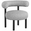Bowery Hill Contemporary Rich Grey Boucle Fabric Accent Chair