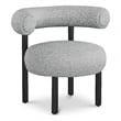Bowery Hill Contemporary Rich Grey Boucle Fabric Accent Chair