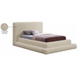 Bowery Hill Contemporary Soft Plush Beige Teddy Fabric Twin Bed