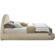 Bowery Hill Contemporary Soft Plush Beige Teddy Fabric Queen Bed