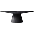Bowery Hill Modern / Contemporary Oak Wood Veneer Black Dining Table
