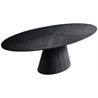 Bowery Hill Modern / Contemporary Oak Wood Veneer Black Dining Table